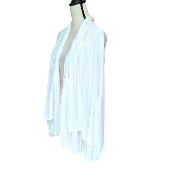 DKNY WHITE DOUBLE LAYER SWING OPEN CARDIGAN - NWT - Picture 8 of 12